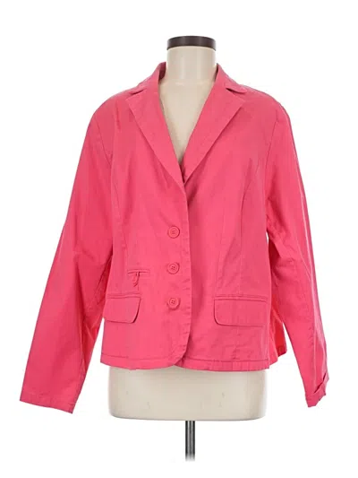 Pre-owned Lane Bryant Blazer Jacket In Pink
