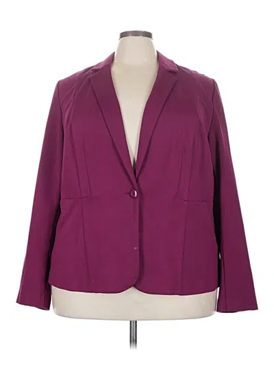 Pre-owned Lane Bryant Blazer Jacket In Purple