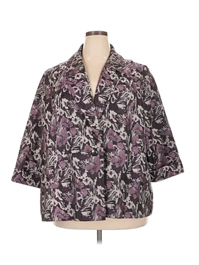 Pre-owned Lane Bryant Blazer Jacket In Purple