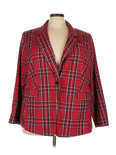 Pre-owned Lane Bryant Blazer Jacket In Red