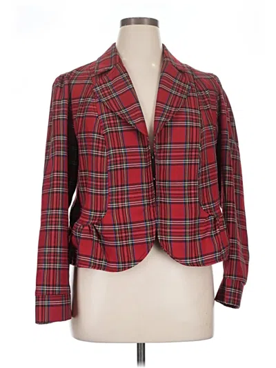 Pre-owned Lane Bryant Blazer Jacket In Red