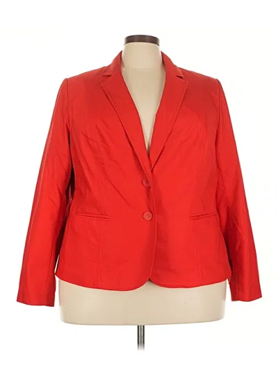 Pre-owned Lane Bryant Blazer Jacket In Red