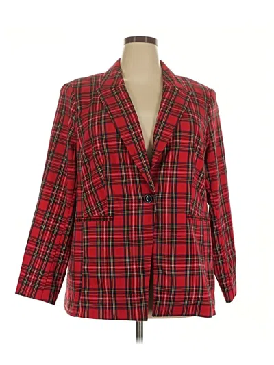 Pre-owned Lane Bryant Blazer Jacket In Red