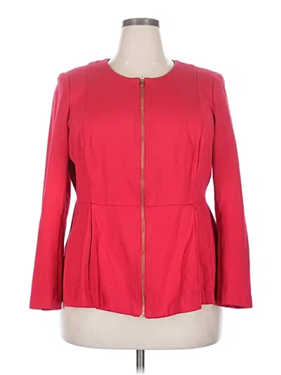 Pre-owned Lane Bryant Blazer Jacket In Red