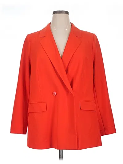 Pre-owned Lane Bryant Blazer Jacket In Red