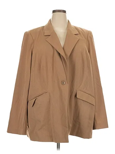 Pre-owned Lane Bryant Blazer Jacket In Tan
