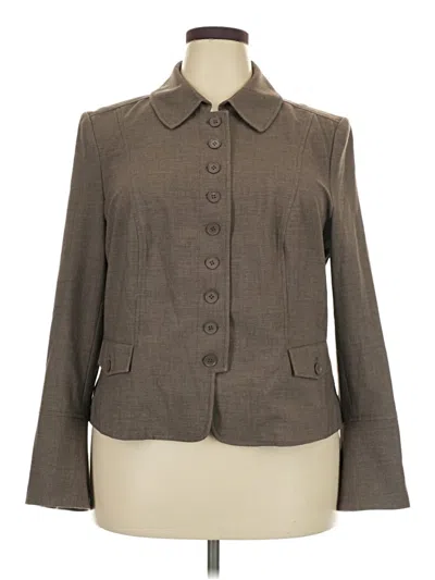 Pre-owned Lane Bryant Blazer Jacket In Tan