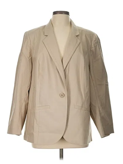 Pre-owned Lane Bryant Blazer Jacket In Tan