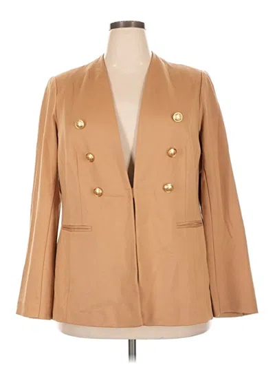 Pre-owned Lane Bryant Blazer Jacket In Tan