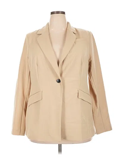 Pre-owned Lane Bryant Blazer Jacket In Tan