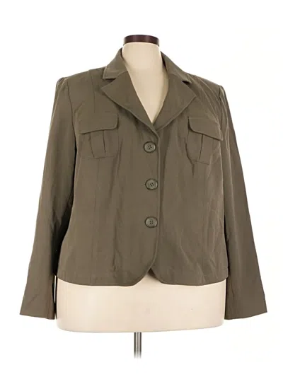 Pre-owned Lane Bryant Blazer Jacket In Tan