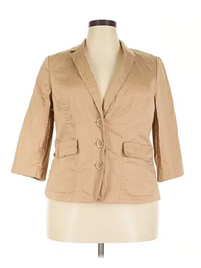 Pre-owned Lane Bryant Blazer Jacket In Tan