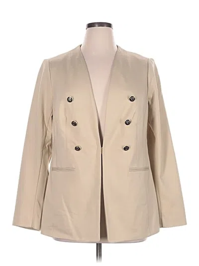 Pre-owned Lane Bryant Blazer Jacket In Tan