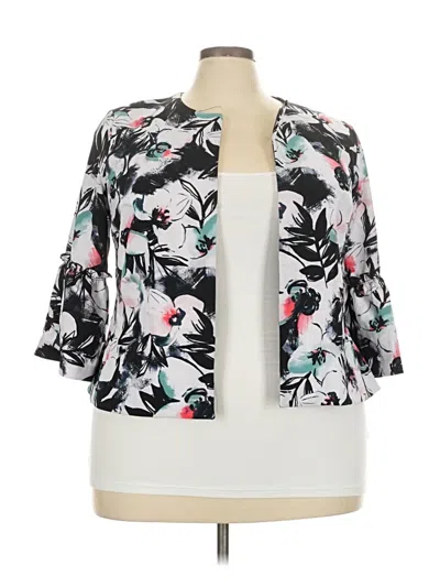 Pre-owned Lane Bryant Blazer Jacket In White