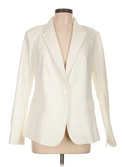 Pre-owned Lane Bryant Blazer Jacket In White