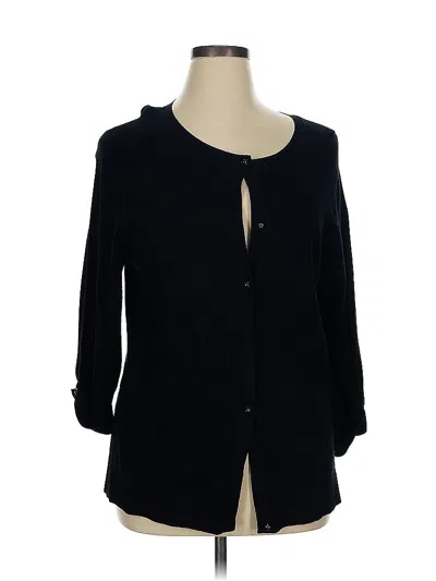 Pre-owned Lane Bryant Cardigan Sweater In Black