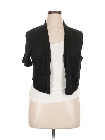 Pre-owned Lane Bryant Cardigan Sweater In Black