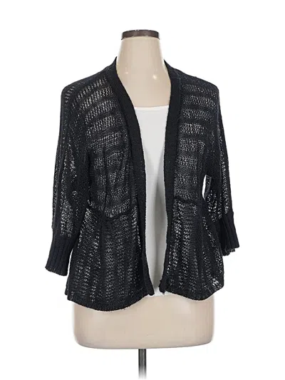 Pre-owned Lane Bryant Cardigan Sweater In Black