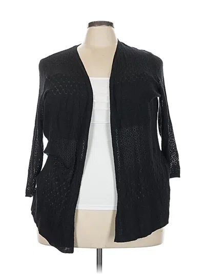 Pre-owned Lane Bryant Cardigan Sweater In Black