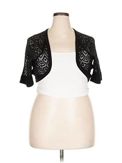 Pre-owned Lane Bryant Cardigan Sweater In Black