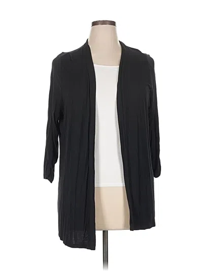 Pre-owned Lane Bryant Cardigan Sweater In Black