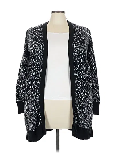 Pre-owned Lane Bryant Cardigan Sweater In Black