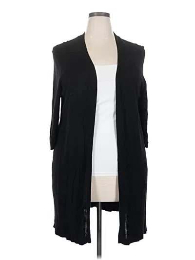 Pre-owned Lane Bryant Cardigan Sweater In Black