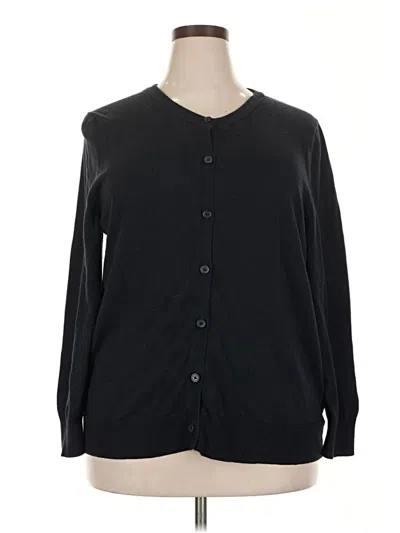 Pre-owned Lane Bryant Cardigan Sweater In Black