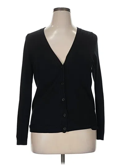 Pre-owned Lane Bryant Cardigan Sweater In Black