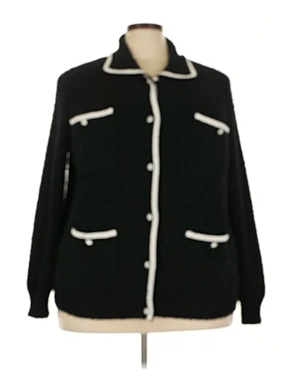 Pre-owned Lane Bryant Cardigan Sweater In Black