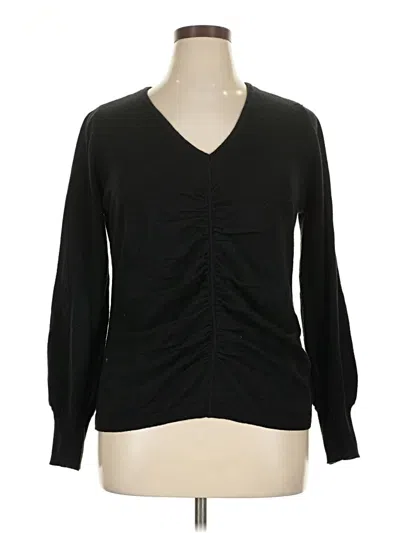 Pre-owned Lane Bryant Cardigan Sweater In Black