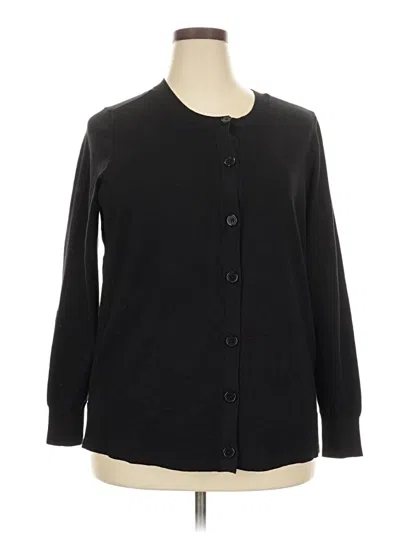 Pre-owned Lane Bryant Cardigan Sweater In Black