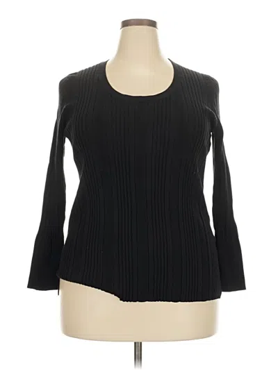 Pre-owned Lane Bryant Cardigan Sweater In Black
