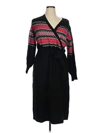 Pre-owned Lane Bryant Cardigan Sweater In Black