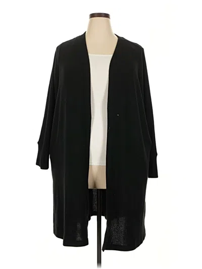 Pre-owned Lane Bryant Cardigan Sweater In Black