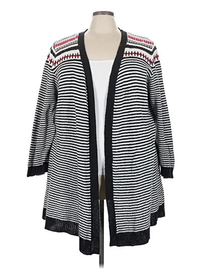 Pre-owned Lane Bryant Cardigan Sweater In Black
