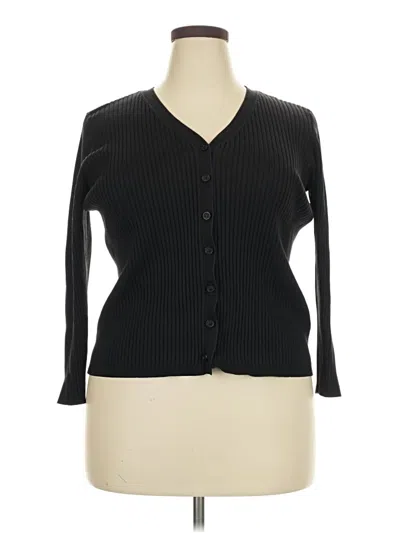 Pre-owned Lane Bryant Cardigan Sweater In Black