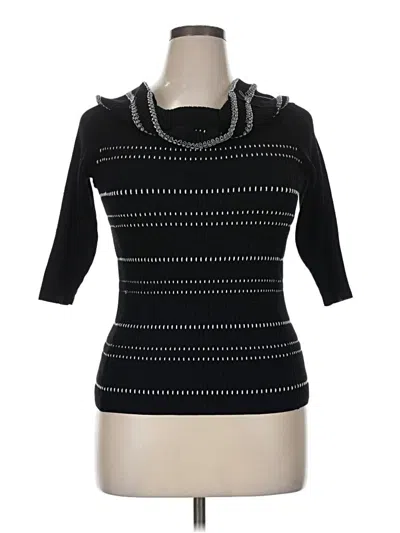 Pre-owned Lane Bryant Cardigan Sweater In Black