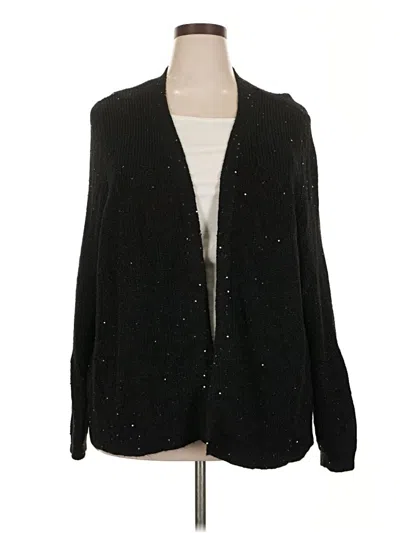 Pre-owned Lane Bryant Cardigan Sweater In Black