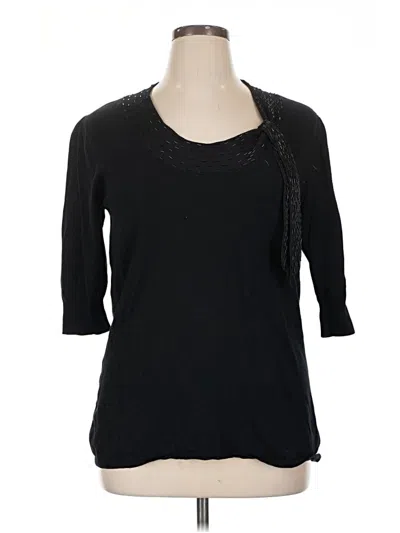 Pre-owned Lane Bryant Cardigan Sweater In Black