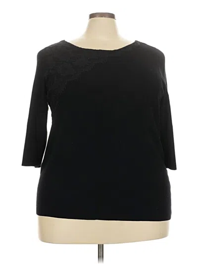 Pre-owned Lane Bryant Cardigan Sweater In Black