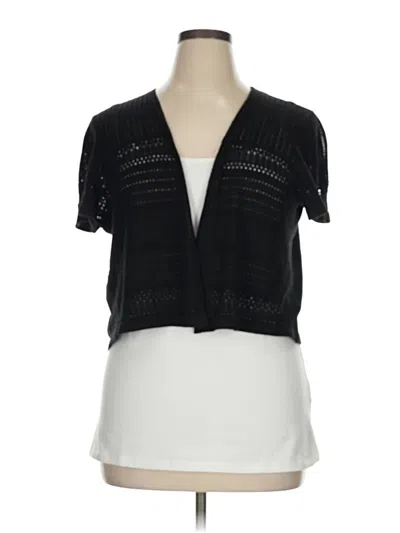 Pre-owned Lane Bryant Cardigan Sweater In Black