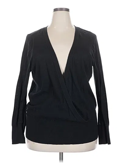 Pre-owned Lane Bryant Cardigan Sweater In Black