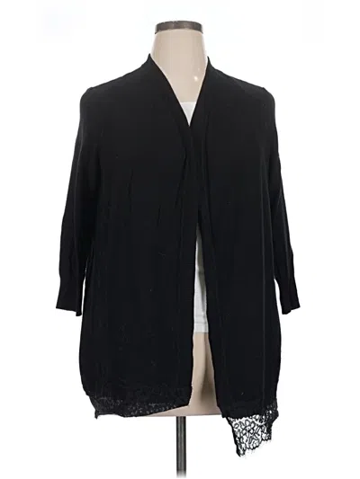 Pre-owned Lane Bryant Cardigan Sweater In Black