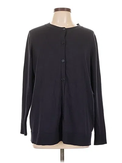 Pre-owned Lane Bryant Cardigan Sweater In Black