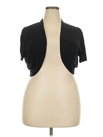 Pre-owned Lane Bryant Cardigan Sweater In Black