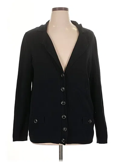 Pre-owned Lane Bryant Cardigan Sweater In Black