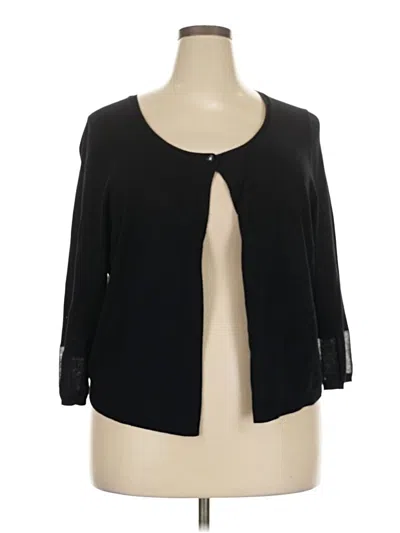 Pre-owned Lane Bryant Cardigan Sweater In Black