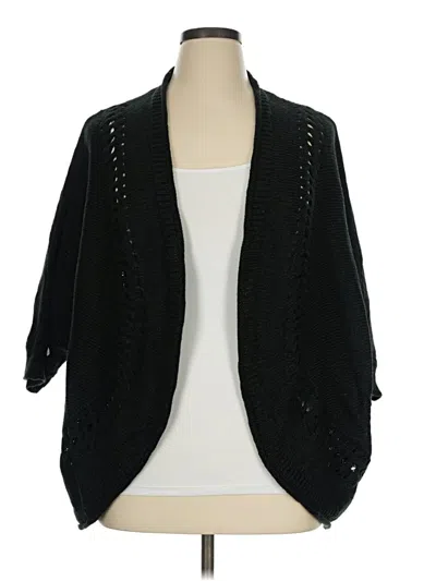 Pre-owned Lane Bryant Cardigan Sweater In Black