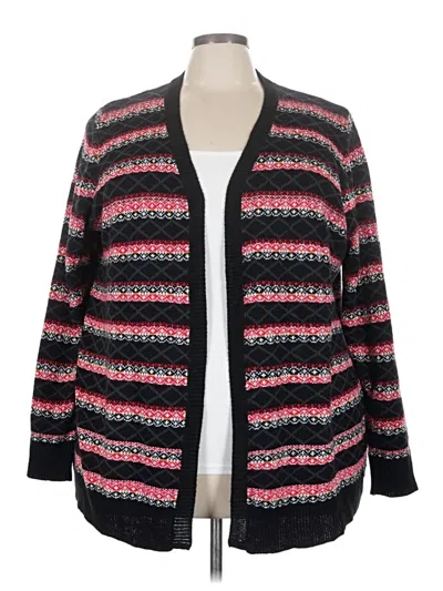 Pre-owned Lane Bryant Cardigan Sweater In Black